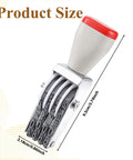 No Sweat 4 Digit Rubber Number Stamp With Adjustable Rotating Tapes For Office Inventory Warehouse Pricing Tags showing size and design details.