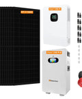 10KW Off Grid Solar System Complete Kit With Eight 580W Panels And 48V 10KWh Battery Pack showcasing solar panels, inverter, and battery.