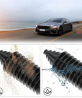 Universal Car Inner Tie Rod Boot Kit With Clamp Pliers, Cuttable Flexible Silicone Rack Boots, Dust Shield shown with car background
