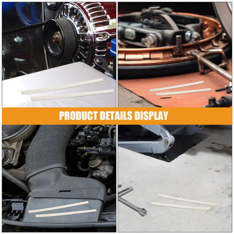 White Pp Plastic Welding Rods 40 Pack For Car Bumper Repair DIY Fix Kit Easy Use Welder Sticks on automotive surfaces.