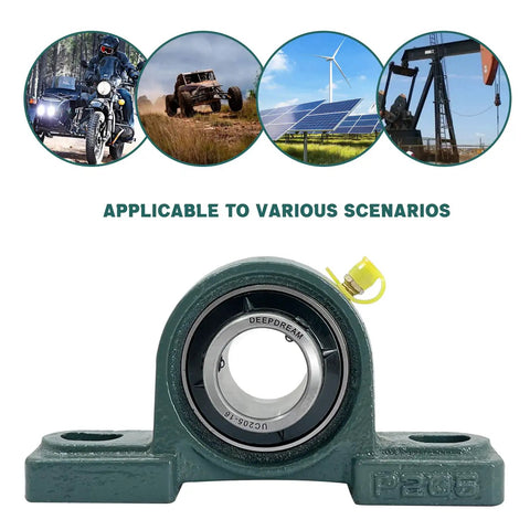 Heavy Duty Pillow Block Bearing 1 Inch Bore Cast Iron Mounted Bearing Block Self Aligning For Industrial Machinery, 4 Pack