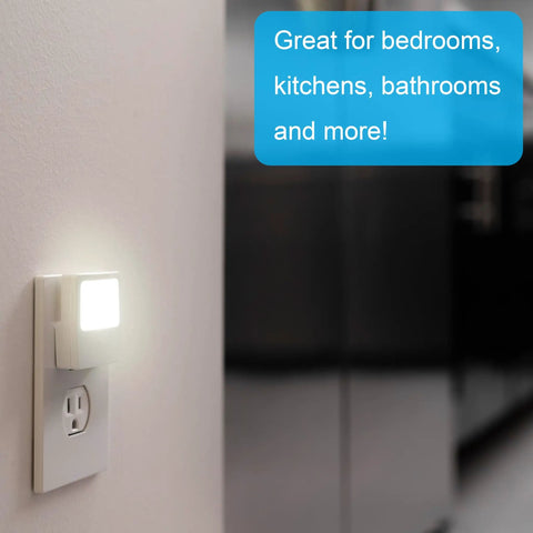 Always On LED Night Light Plug In Wall For Bedroom Nursery Bathroom Hallway Compact Low Key Soft Glow Energy Efficient UL Listed 11311