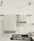 Brushed Finish 5-Piece Bathroom Hardware Set With Wall Mount For Tight Spaces Includes 24 Inch Towel Bar 7 Inch Towel Ring