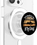 Gyrocopter Gyroplane Pop Grip For iPhone With MagSafe Base Perfect For Autogyro Pilots And Aviation Enthusiasts, clear pop grip visible