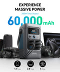 192Wh Portable Power Station With LiFePO4 Battery, 200W Solar Generator with multiple device charging capability.