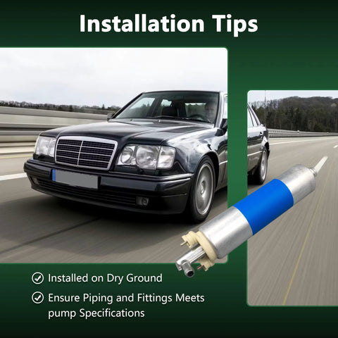 Inline Electric Fuel Pump And Install Kit For Chrysler Crossfire And Mercedes Benz with car image and installation tips
