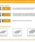 Installation steps for DIY Ready Drywall Self Drilling Anchors And Screws Kit, Heavy Duty Plastic And Iron Wall Anchors.