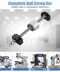SFU1605 800mm CNC Ball Screw Kit With RM1605 Threaded Spindle Metal Ball Nut in automation machinery