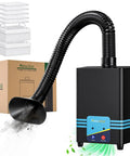 Solder Fume Extractor With 128 To 168 Cubic Meters Per Hour Suction For Hand Soldering, showing nozzle and packaging