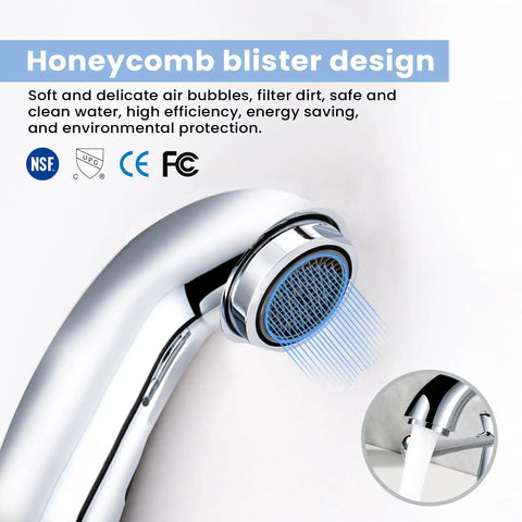 Touchless Bathroom Faucet For Three Hole Mount With Three Handles, Temperature Control, Adjustable Water Flow detail