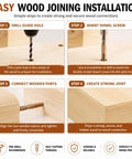 Easy installation steps for 15 Piece M10x100 Double Ended Dowel Screws For Wood Self Tapping Hardware Tough As Nails Heavy Duty Fastener Kit.