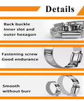 Stainless Steel Hose Clamp Kit 20 Pcs 40 To 108 mm Adjustable Worm Gear Assortment details, including buckle, screw, and smooth finish