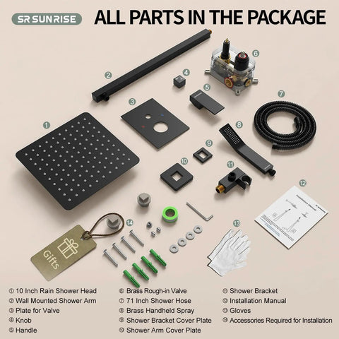Kick Back And Unwind With This Badass Matte Black 10 Inch Square Rainfall Shower Head Set Built Tough From Premium 304 Stainless Steel For Heavy Duty Bathroom Upgrades