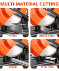 14 Inch 3500W Brushless Cold Cut Saw Workhorse for Metalwork cutting steel, angle steel, rebar, and steel pipe
