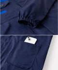 Men's Lab Coat for Garage DIY Projects Long Sleeve Shop Coat Navy Blue XL Built for Home Workshops with fabric detail