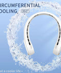 Neck Fan Portable Personal Fan With 360 Degree Cooling 3 Speed Settings 4000mAh Quick Charge Long Battery Life Non Slip