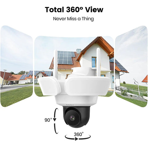 Solid Heavy Duty Hardwired Floodlight Security Camera Keeping Your Porch Secure Round The Clock Weather Resistant Build With Crisp 3K Video And A Blasting 2600 Lumen Spotlight Up Front