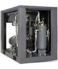 Side view of 15HP Rotary Screw Air Compressor Workhorse With 45 CFM And 116 PSI For 230V 3 Phase Industrial Grade Powerhouse Built For Tough Jobs