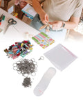 Super Hype DIY Acrylic Keychain Blank Kit Includes Sixty Clear Blanks Plus Rings Tassels Bags And Paper Cards For Painting Projects That Turn Awesome Custom Designs Great Value Set For Beginners Making Personalized Things That Look Totally Cool. clear acrylic blanks, tassels, rings, and card packs shown