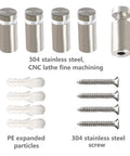 Heavy Duty Standoff Screws For Wall Mount Acrylic Picture Frame Hardware And Sign Holder With Slick Silver Finish crafted from 304 stainless steel
