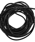 Slick Black Spiral Cable Wrap Tube Ten Meter Cord Manager For PCs And Home Office Setup coils neatly for easy wire management.