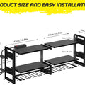 Power Tool Organizer Wall Mount With Charging Station And 3 Tier Heavy Duty Metal Rack Featuring 8 Drill Holders And 6Ft Power Strip For Garage Workshop Storage Easy Install Black