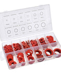 600 Pcs Red Steel Paper Fiber Flat Washers Kit With Ultrathin Gaskets And Insulation Washers Nut Bolt Set Corrosion Resistant Heavy Duty Hardware For Plumbing Automotive Pipes Decoration And DIY Projects, assorted sizes in organizer