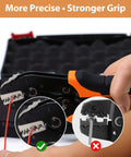 All In One 6 In 1 Crimping Tool Kit With Quick Change 6 Dies Ratcheting Wire Crimper Tool For DuPont Ferrule Open Barrel