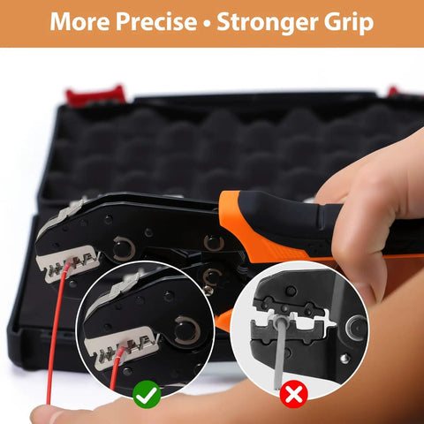 All In One 6 In 1 Crimping Tool Kit With Quick Change 6 Dies Ratcheting Wire Crimper Tool For DuPont Ferrule Open Barrel