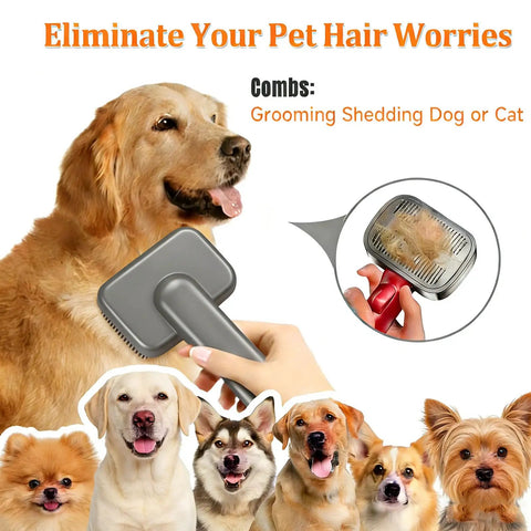 Deshedding Grooming Attachment Kit For Dyson V15 V11 V10 V8 V7 Dogs And Cats Deshedding Brush Set with dogs