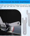 Top Shelf Pneumatic Air Die Grinder Wrench Kit Features 301-69A Small Open End Spanner with Lock Ring for Quick Tool Swap.