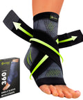 360 Degree Ankle Brace With Adjustable Straps For Men And Women One Size Fits Most Compression Foot Sleeve For Plantar Fasciitis