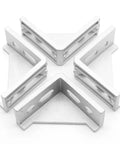 Six Pack 4040 Inside Corner Brackets Gusset For Aluminum Extrusion Silver L Shaped Connectors With 8mm Slot For 4040 Series Profiles