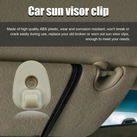 2 Pack Car Sun Visor Clips Replacement For Jeep Liberty 2005 To 2012 And Jeep Nitro 2008 To 2012 Auto Interior Clip, ABS Material