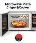 Microwave with 9.5 Inch 5 In 1 Microwave Crisper Pan for Toasties Paninis Grilled Cheese Bacon and Pizza Crisper Nonstick Dishwasher Safe
