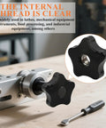 Six Piece Three Eighths Sixteen Thread Five Point Star Thumb Knobs With Ergonomic Non Slip Grip for easy tightening on machinery.