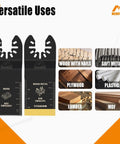 Heavy Duty Oscillating Multitool Blade Kit with versatile uses for wood, metal, plastic, drywall; includes HCS and titanium blades