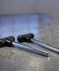 Beefy Heavy Duty Weight Stack Replacement Pins For Gym Equipment Three Eighths Inch Diameter And Four Inch Locking Length