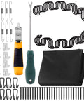 63 Piece Couch Spring Repair Kit With 25 Inch No Sag Springs S Clips Hooks Dual Hook Tension Springs Nails Removal Tools And Dust Cover For Sofa Upholstery Replacement And Easy DIY Couch Fix laid out