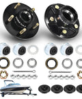 Heavy Duty 3500Lbs Trailer Hub Kit With 5 Bolt 4.5 Inch Hubs Premium 5 Lug Fits Spindles From 1 Inch Up To 1-3/8 Inch