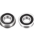 F6202-2RS Flanged Ball Bearing 15x35x11mm Double Sealed Chrome Steel ABEC1 Set Of 4 High Load Low Noise Bearings For Machinery RC Cars DIY Projects And Equipment Maintenance, two bearings