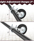 Heavy Duty Gate Wheels For Metal Swing And Sliding Fences Built To Crush A Massive Five Hundred Pound Weight Limit height adjustment 2-7 inches.