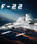 F-22 Raptor Fighter Jet Building Set For Adults And Aviation Fans flying with retractable landing gear in action pose
