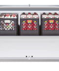 Built Tough Stainless Steel Milk Crate Cooler Box With Heavy Duty Urethane Walls Clear Digital Led Temperature Readout storing milk crates.