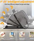 Super Comfortable Electric Backrest With Remote Lift For Bed Care, Smooth Stepless Angle Adjustment From 0 To 80 Degrees, Soft Cotton Linen Upholstery adjustable from 0 to 80 degrees.