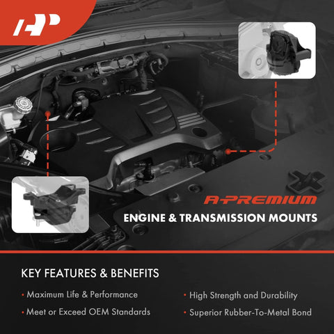 Ford Escape 2013 2016 And Transit Connect 2014 2021 Engine Mount And Transmission Mount Set Three Piece Direct Fit Replacement For Automatic Transmission 2 0L 2 5L Includes CV6Z6068A BV6Z6038A AV6Z6068A shown installed in engine bay