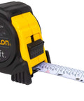 Speed Mark Gripper Tape Measure with non glare white blade, thick rubber grip, protected end hook, 16 ft length