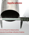 5 Inch OD 409 Steel Straight Exhaust Pipe 48 Inch Long Mandrel Bent Tube For Custom Exhaust System Install Slip Fit