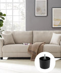 Living room sofa with Round Black Sofa Legs Set 8 Premium Plastic Couch Legs With 8 Four Claw T Nuts No Fuss DIY Easy Install