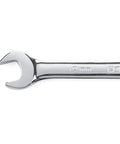 10mm 12 Point Ratcheting Wrench Workhorse With 72 Tooth Box End, chrome finish, close-up of open end and head markings